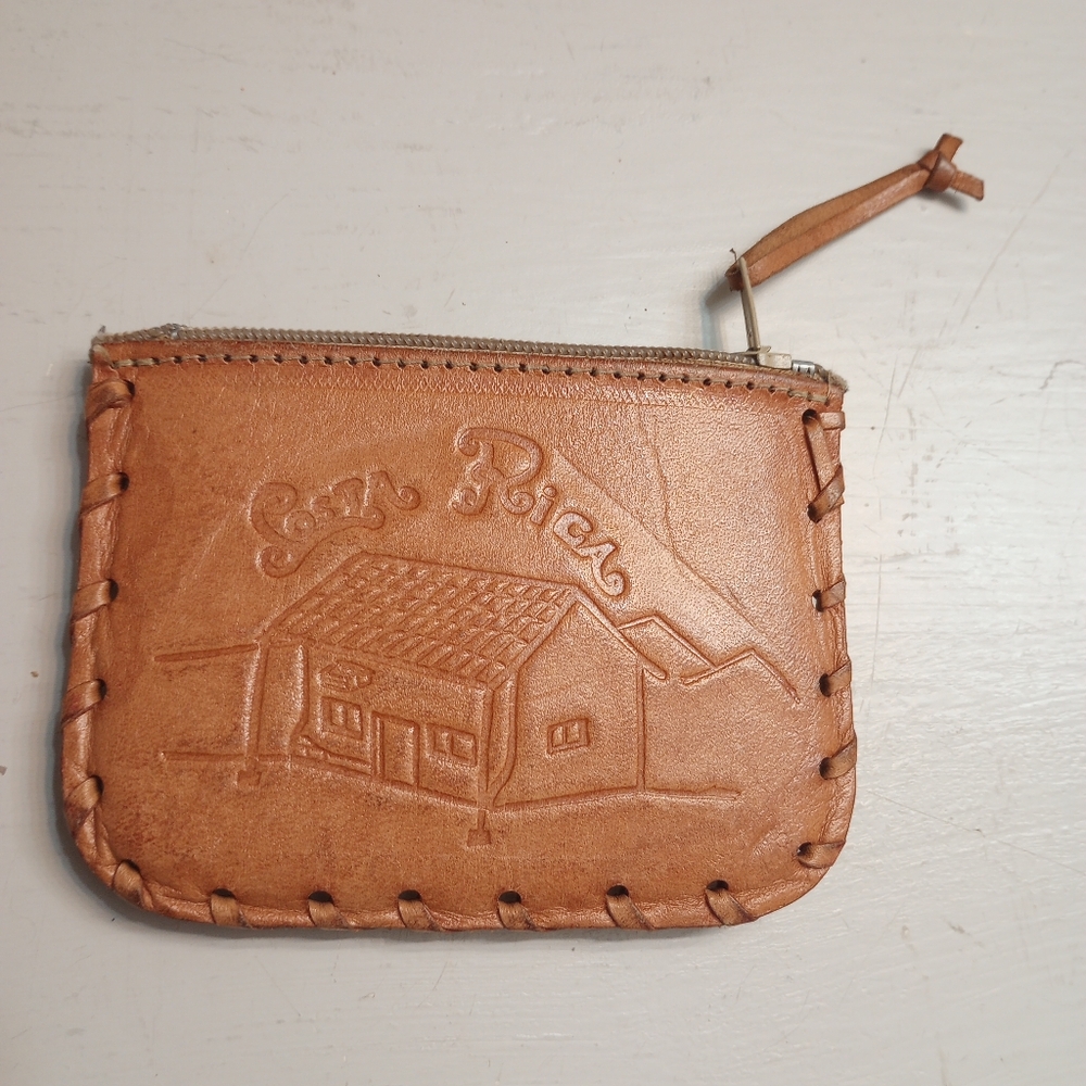 Vintage Leather Souvenir Costa Rica Coin Purse
